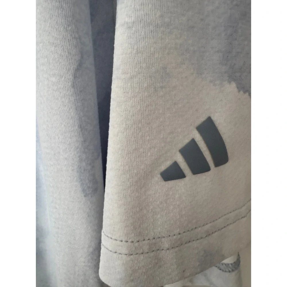Adidas Mens 2XL Blue White Watercolor Cloud Print Golf‎ Polo Shirt NWT